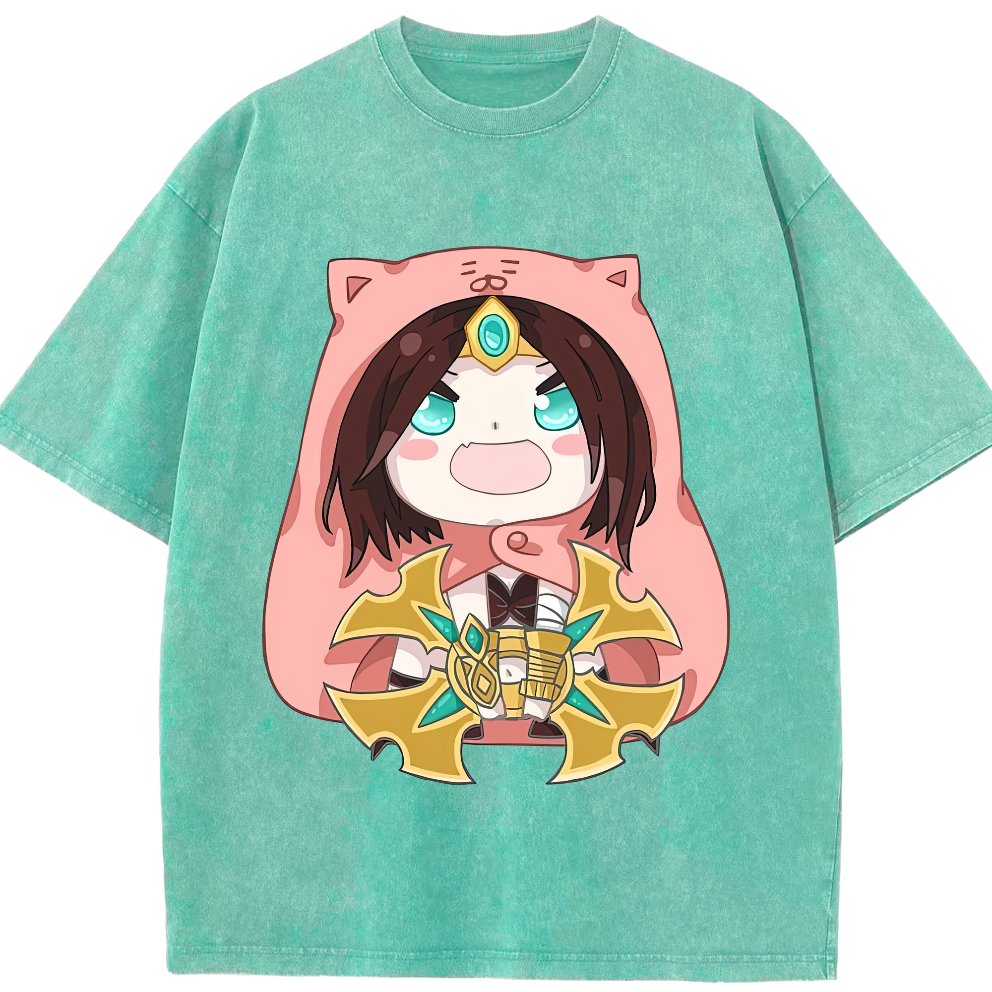 リーグ・オブ・レジェンド League of Legends LOL 綿100% ヴィンテージ風 半袖Tシャツ（フロントプリント）